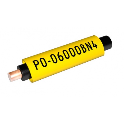 Partex PO-068Q10BN4, žltá, tenkostěnna děrovaná, 100m, popisovací PVC bužírka s tvarovou pamětí, PO oválná