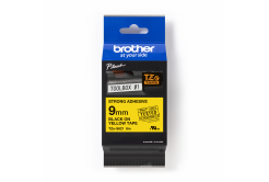 Brother TZ-S621 / TZe-S621 Pro Tape, 9mm x 8m, čierna tlač/žltý podklad, originálna páska