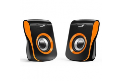 Genius reproduktory SP-Q180 31730026402, 2.0, 6W, černooranžové, regulace hlasitosti, stolní, 150Hz-20kHz