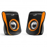 Genius reproduktory SP-Q180 31730026402, 2.0, 6W, černooranžové, regulace hlasitosti, stolní, 150Hz-20kHz