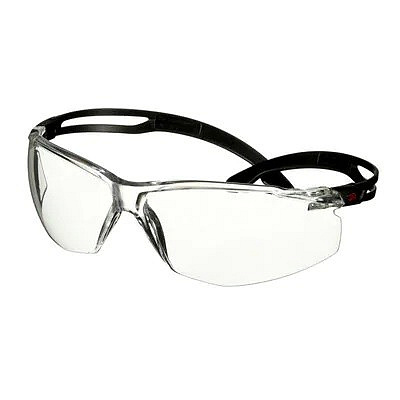 3M Okuliare SecureFit 500 Ochranné okuliare, čierny rám, číry zorník SF501AF-BLK-EU (AS/AF)