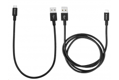 VERBATIM kabel Micro B USB Cable Sync & Charge 100cm (Black) + Verbatim Micro B USB Cable Sync & Charge 30cm (Black)