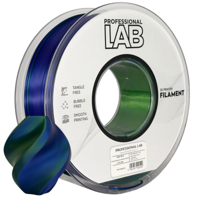 Professional Lab FG-P104-E1, 3D filament, PLA Silk, 1,75mm, 1000g,  Tri Color, Viacfarebný (Blue, Green, Purple)