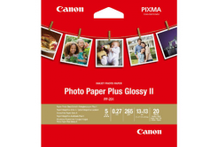 Canon Photo Paper Plus Glossy II, foto papír, lesklý, bílý, 13x18cm, 5x7", 275 g/m2, 20 ks, 2311B060, inkoustový