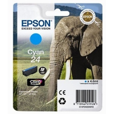 Epson T24224012, T2422 azúrová (cyan) originálna cartridge