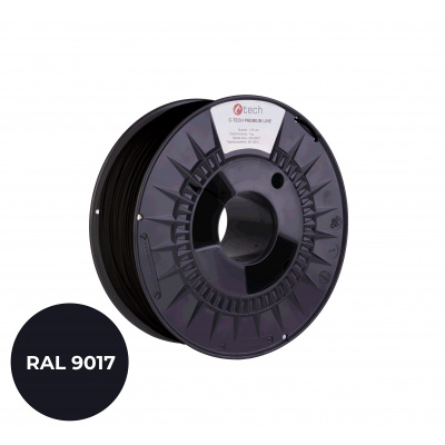 C-Tech 3DF-P-TPU90A-1.75-9017 3D filament, PREMIUM LINE, TPU 90A, flexibilný, dopravná čierna, RAL9017, 1,75mm, 1kg