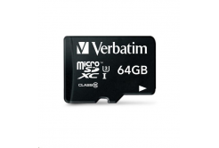 VERBATIM MicroSDXC karta 64GB Pro, U3 + adaptér