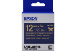 Epson LabelWorks LK-4HKK C53S654002 12mm x 5m, zlatá tlač / modrý podklad, textilná stuha, originálna páska