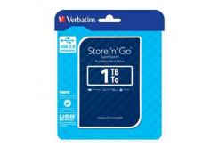 Verbatim 53200 Store N Go, externý pevný disk, 2.5", USB 3.0 (3.2 Gen 1), 1TB, modrý