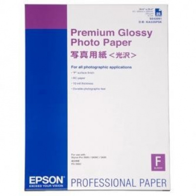 Epson Premium Glossy Photo Paper S042091, 255 g/m2, A2, 25ks, lesklý, biely, fotopapier