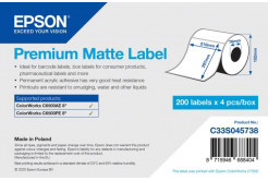 Epson C33S045738 Premium Matte, pre ColorWorks, 210x297mm, 200ks, biele samolepiace etikety