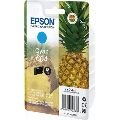 Epson 604 T10G240 C13T10G24010 azúrová (cyan) originálna cartridge