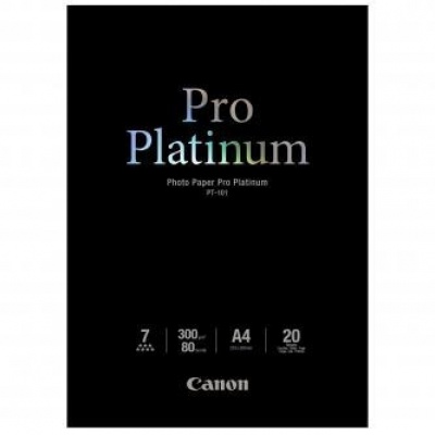 Canon Photo Paper Pro Platinum, foto papír, lesklý, bílý, A4, 300 g/m2, 20 ks, PT-101 A4, inkou