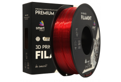 Smart Print FG-S200-E1, 3D filament, PETG, 1,75mm, 1000g, Priesvitný červený (Transparent red)