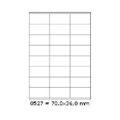 Samolepiace etikety 70 x 36 mm, 24 etikiet, A4, 100 listov