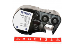 Brady M4C-750-595-RD-WT / 170829, 19.05 mm x 7.62 m, Vinyl, biela tlač / červený podklad