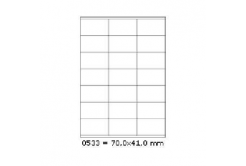 Samolepiace etikety 70 x 41 mm, 21 etikiet, A4, 100 listov