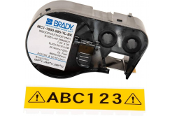 Brady M4C-500-584-YL / 170810, 12.70 mm x 6.10 m, Plastic, čierna tlač / žltý podklad