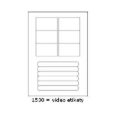Samolepiace etikety 76 x 45,5 mm, 12 etikiet, A4, 100 listov