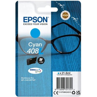 Epson 408L C13T09K24010 azúrová (cyan) originálna cartridge