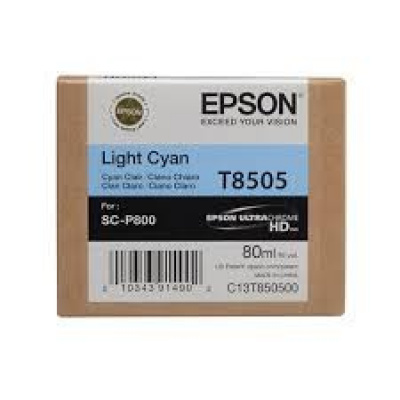 Epson T8505 C13T850500 svetle azúrová (light cyan) originálna cartridge