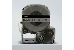 Epson LC-SM36X, 36mm x 8m, černý tisk / matný stříbrný podklad, kompatibilní páska