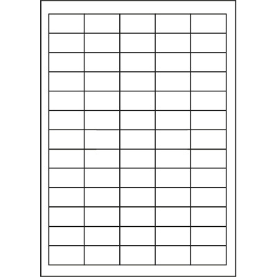 Samolepiace etikety 38 x 21,2 mm, 65 etikiet, A4, 1000 listov
