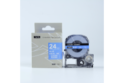 Epson LK-SD24BW, 24mm x 9m, bílý tisk / modrý podklad, kompatibilní páska