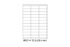 Samolepiace etikety 70 x 25,4 mm, 33 etikiet, A4, 100 listov