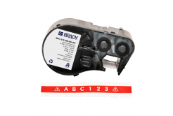 Brady M4C-375-595-RD-WT / 170845, 9.53 mm x 7.62 m, Vinyl, biela tlač / červený podklad