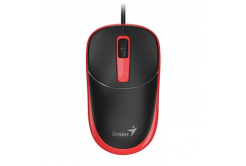 Myš drátová, Genius DX-123, černo-červená, optická, 1200DPI