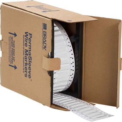 Brady LSZH-250-2-WT / 141232, etikety, THT Low Smoke Halogen Free Permasleeve Wire Marking Sleeves, 50.80 mm x 11.15 mm