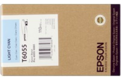 Epson T605500 svetle azúrová (light cyan) originálna cartridge