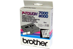 Brother TX-151, 24mm x 15m, čierna tlač / priehľadný podklad