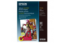 Epson Value Glossy Photo Paper, bílý lesklý foto papír, A4, 200 g/m2, 20 ks, C13S400035