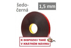 3M VHB™ 5962-F, tl. 1,5 mm; šedočerná oboustranně lepicí akrylová páska 19 mm x 33 m
