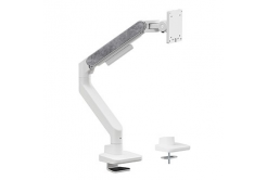 Powerton ERGO MONOA Polohovateľný držiak na monitor, biely, 2-20KG, svorka, 17"- 49", 75x75/100x100