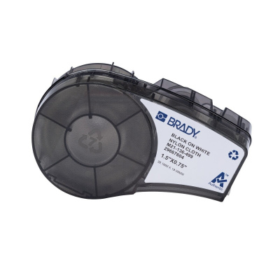 Brady M21-136-499 / 152093, 38.10 mm, Nylon, čierna tlač / biely podklad