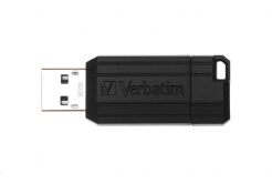 VERBATIM Flash Disk 64GB USB 2.0 Store 'n' Go PinStripe, čierna