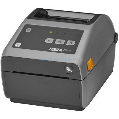 Zebra ZD621d ZD6A042-D1EF00EZ DT, 8 dots/mm (203 dpi), label printer, RTC, USB, USB Host, RS232, BT (BLE), Ethernet, peeler, grey (Successor GC420t)