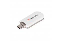 VERBATIM Flash Disk 128GB Plectra USB-C 3.0, biela