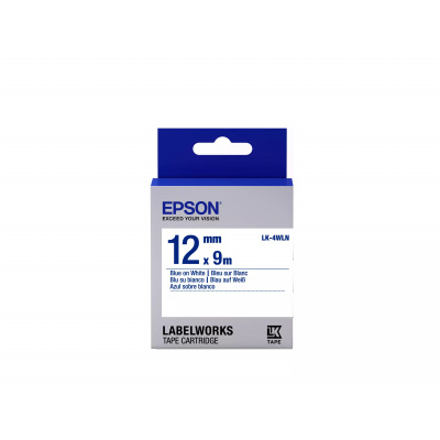 Epson LabelWorks LK-4WLN C53S654022 12mm x 9m, modrá tlač / biely podklad, originálna páska
