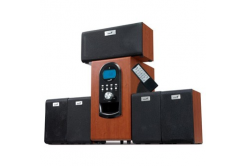 Genius reproduktory SW-HF 5.1 6000 v2 31730018400, 5.1, 200W, hnědo-černé, dálkové ovládání, domácí kino, 3,5 mm jack, 40Hz~20kHz