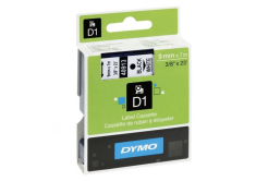 Dymo D1 40913, S0720680 / 41913, 9 mm x 7 m, čierna tlač/biely podklad, originálna páska