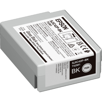 Epson SJIC42P-BK C13T52M140 pre ColorWorks, čierna (glossy black) originálna cartridge