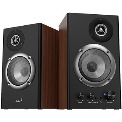 Genius reproduktory SP-HF1200B 31730049400, 2.0, 36W, hnědé, regulace hlasitosti, dřevěné, 40Hz-20kHz