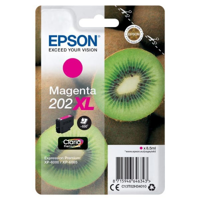 Epson 202XL T02H34010 purpurová (magenta) originálna cartridge