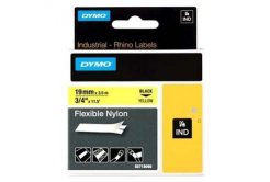Dymo Rhino 18491, S0718090, 19mm x 3,5m čierna tlač / žltý podklad, originálna páska