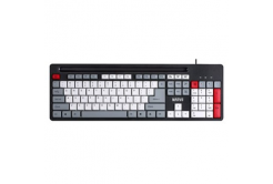 Marvo KB005 KB005 US, klávesnice US, klasická, drátová (USB), černo-červená