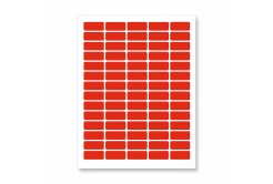 Samolepiace etikety 38 x 21,2 mm, 65 etiket, A4, 20 listov, červené